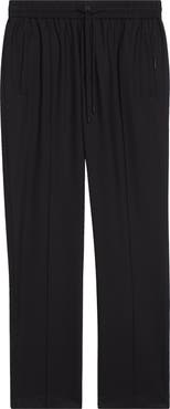 Dolce&Gabbana Drawstring Waist Wool Blend Canvas Pants