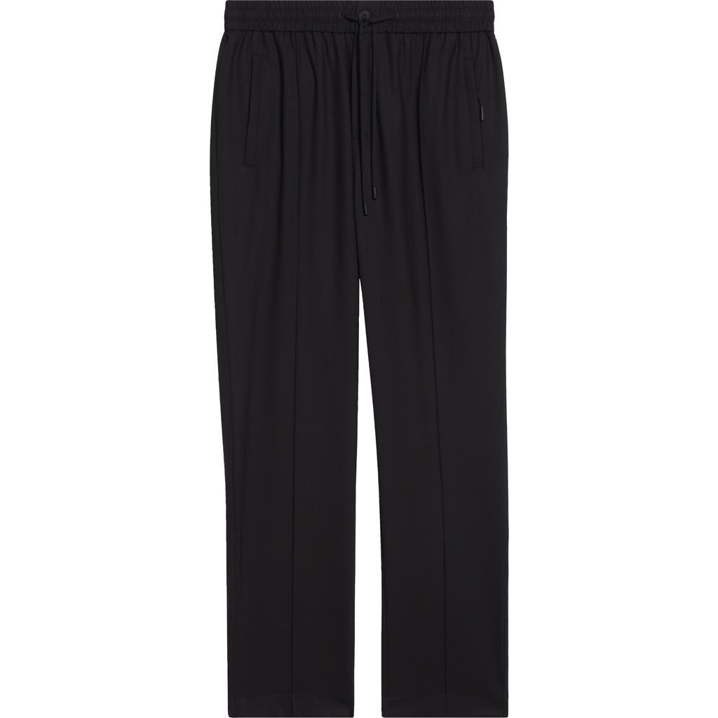 Dolce & Gabbana Drawstring Linen Trousers In Black