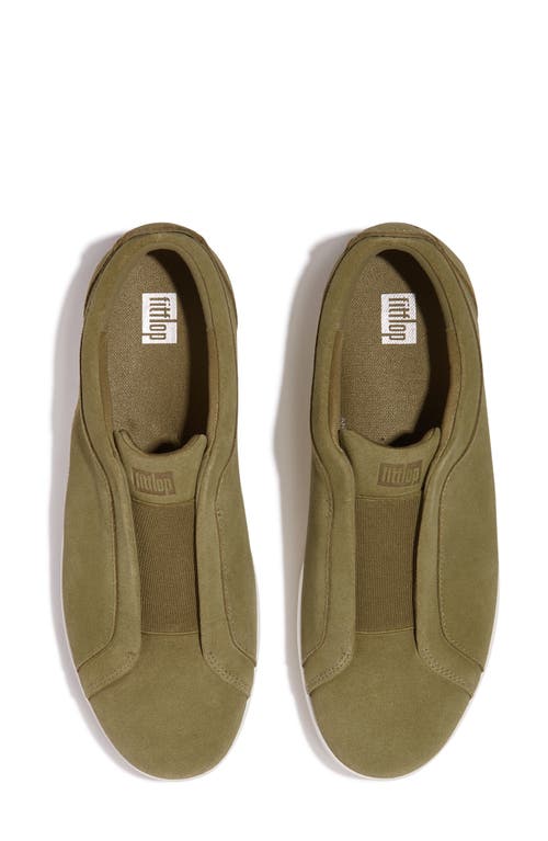 Fitflop Rally Slip-on Sneaker In Khaki Green Mix