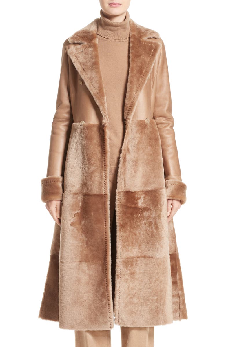 Max Mara Rimini Genuine Shearling Coat, Main, color, 