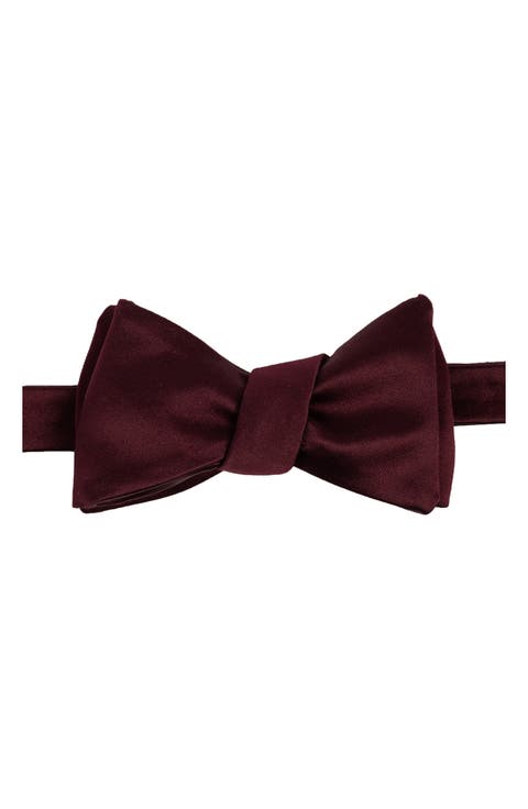 Men's Solid Satin Bow Tie