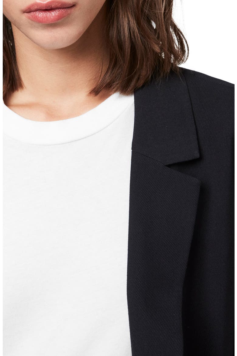 Aleida Open Front Blazer, Alternate, color, BLACK