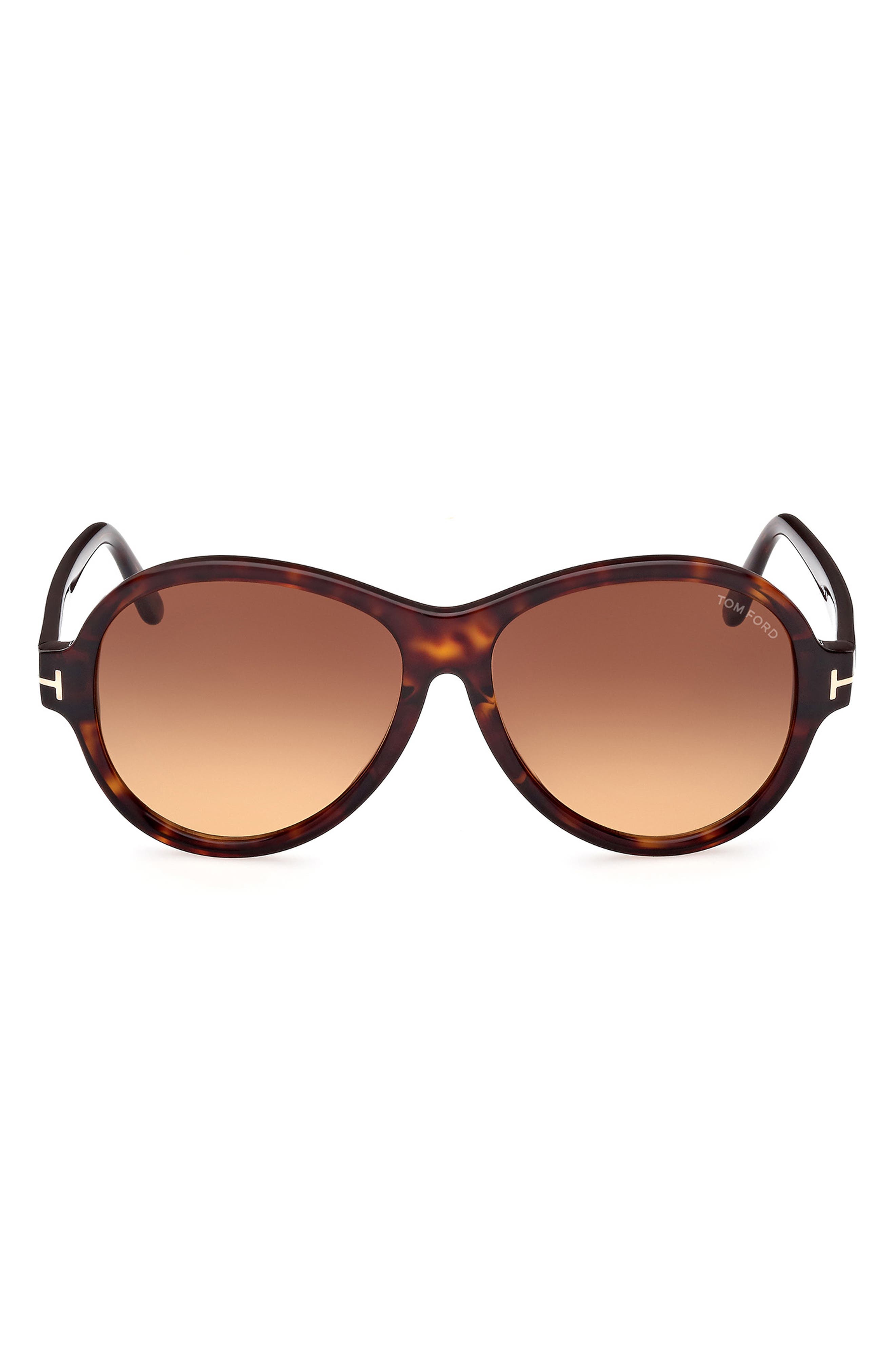TOM FORD 59mm Round Sunglasses