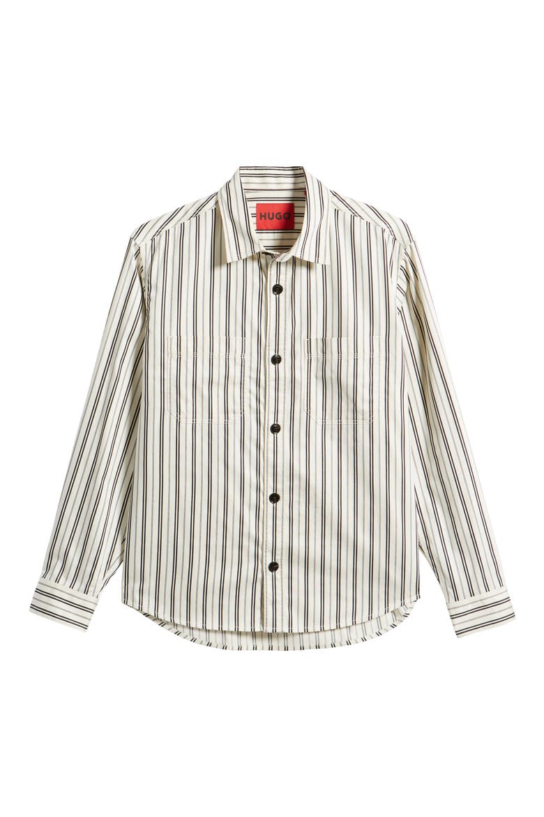 Erato Stripe Button-Up Shirt, Alternate, color, OPEN WHITE