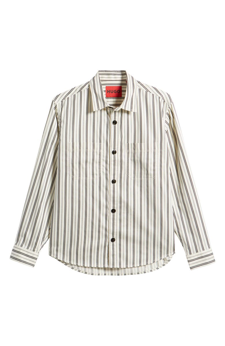 HUGO Erato Stripe Button-Up Shirt, Alternate, color, Open White