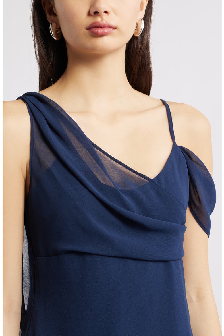 Drape Scarf Top, Alternate, color, NAVY IRIS