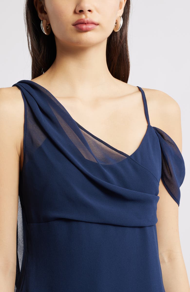 Open Edit Drape Scarf Top, Alternate, color, Navy Iris