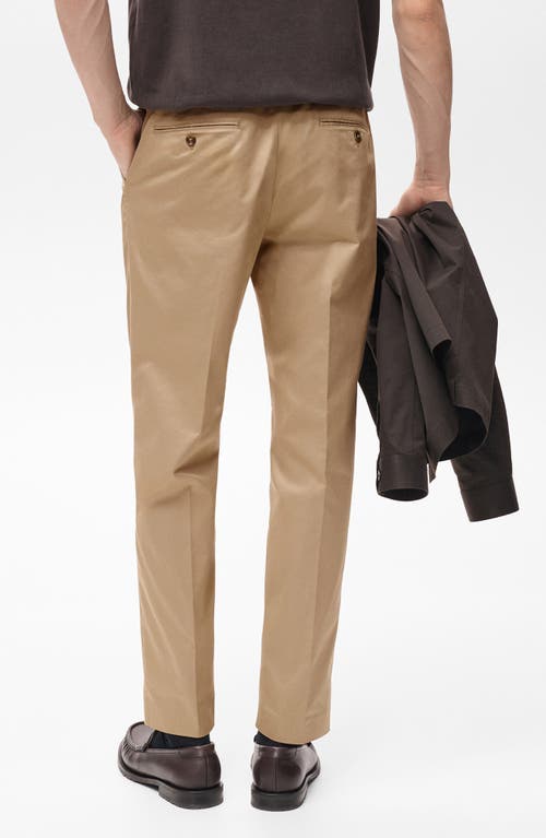 Mango Dublino Slim Fit Twill Chinos In Brown