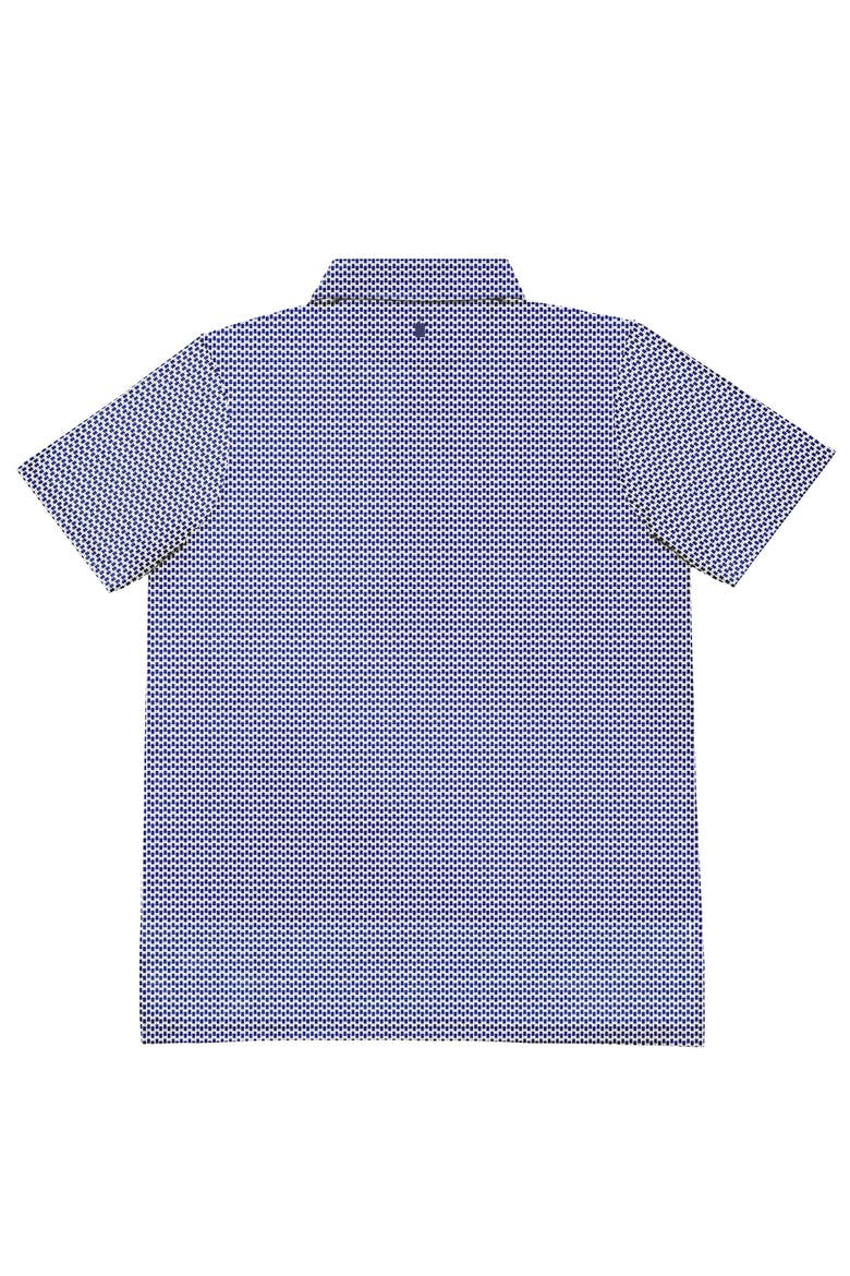 Castle Print Performance Polo Shirt, Alternate, color, Navy