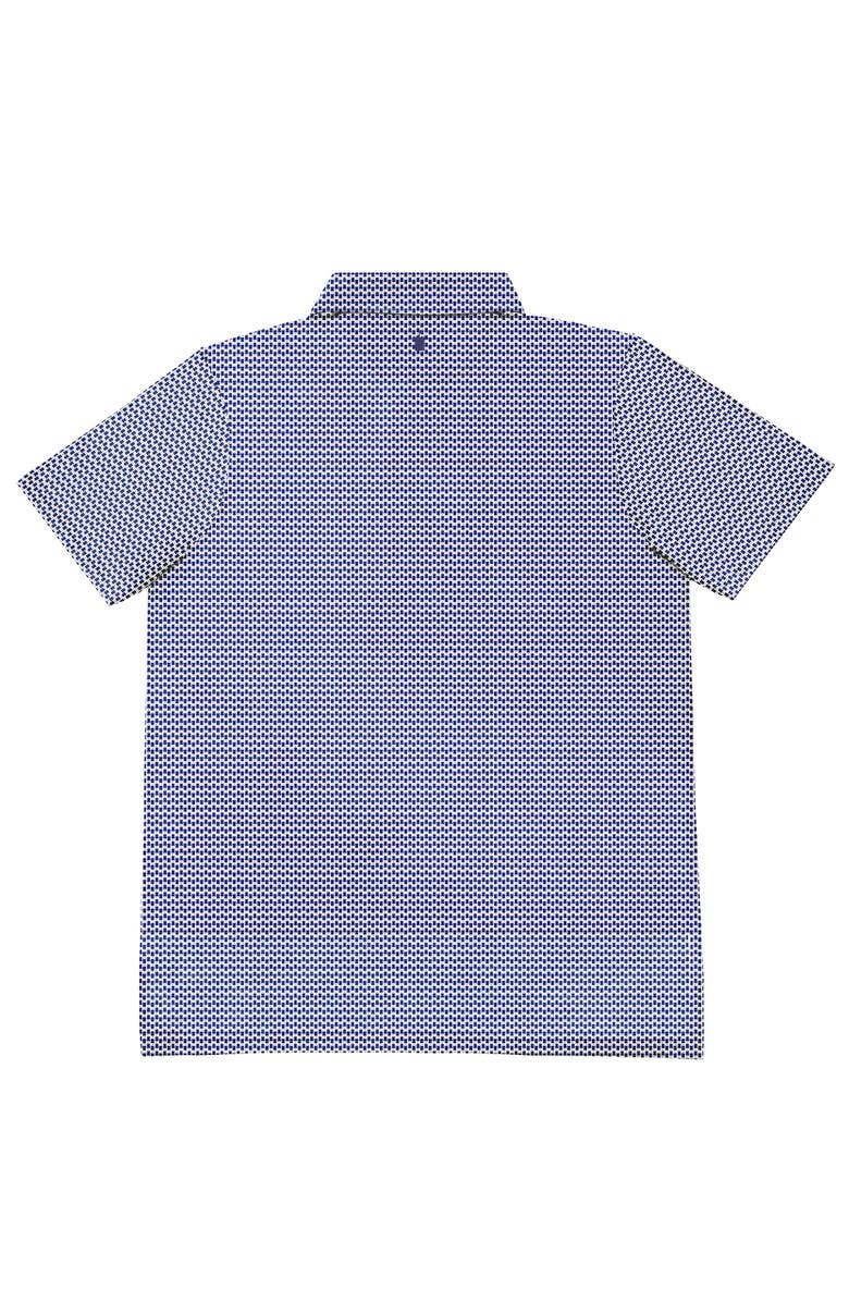 Castle Golf Castle Print Performance Polo Shirt, Alternate, color, Navy