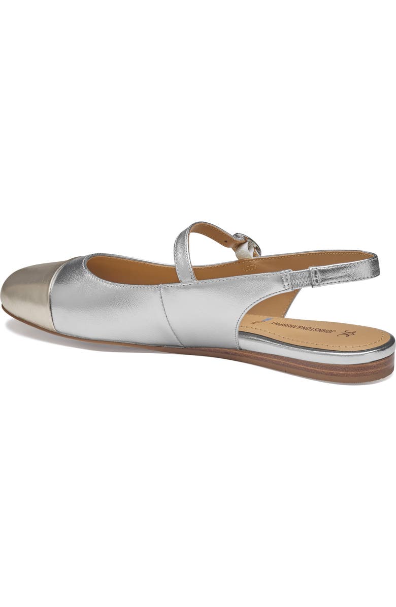 Johnston & Murphy Claire Mary Jane Slingback Flat, Alternate, color, Metallic Sheepskin