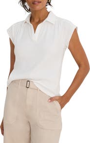NIC+ZOE Coastal Crinkle Cotton Blend Top