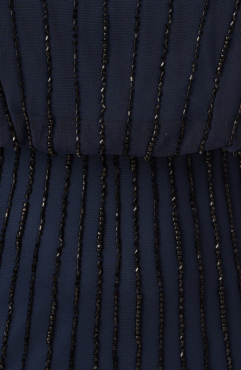 Adrianna Papell Beaded Blouson Mermaid Gown, Alternate, color, 