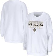 WEAR by Erin Andrews Women's WEAR by Erin Andrews White New Orleans Saints Domestic Pullover Sweatshirt