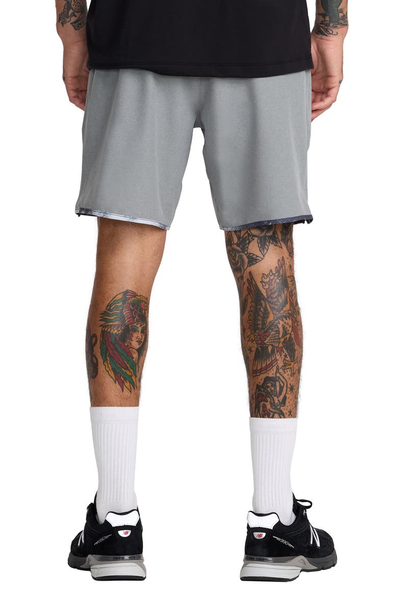 Yogger Stretch Contrast Shorts, Alternate, color, HEATHER GREY