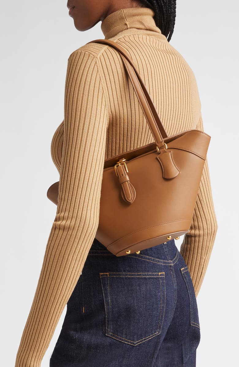 Dolce&Gabbana Capri Leather Tote, Alternate, color, 8Z093 Caramello