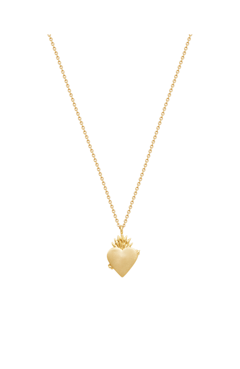 Fable England Sacred Heart Necklace, Alternate, color, Gold