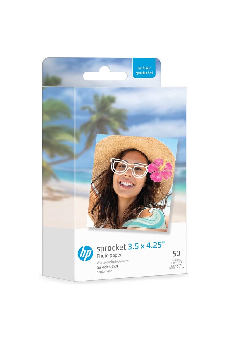 Sprocket 3.5x4.25" Zink Sticky-backed Photo Paper, Main, color, 50-pack