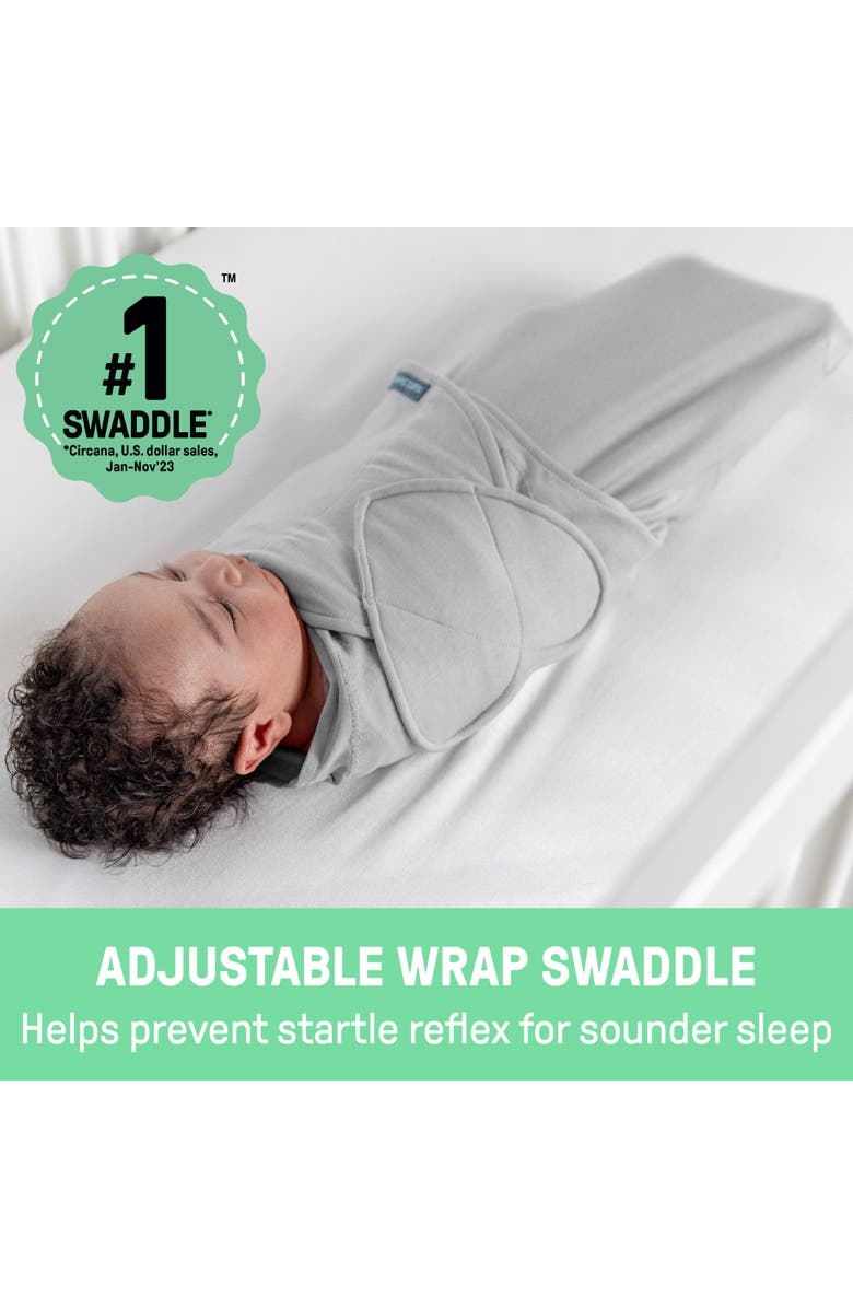 INGENUITY SwaddleMe by Ingenuity Monogram Collection Baby Swaddle, Alternate, color, White