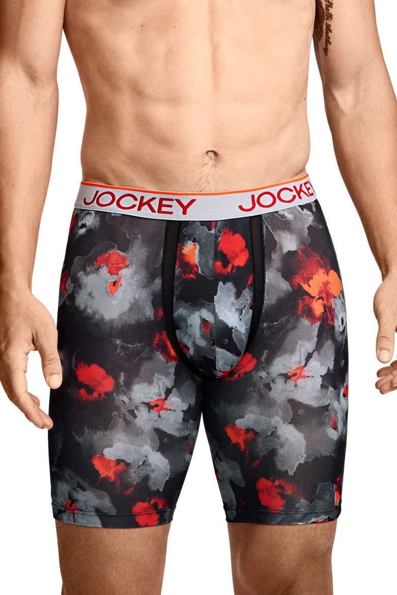 Men's Chafe Proof Pouch Microfiber 8.5" Long Leg Boxer Brief - 3 Pack, Alternate, color, Remembrance