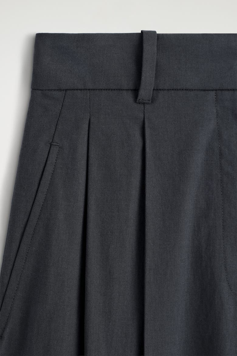 Tailored Cotton Balloon-leg Pants, Alternate, color, NAVY