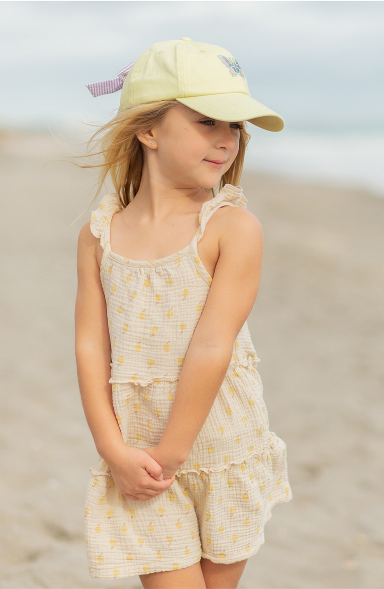 Bits & Bows Butterfly Twill Bow Baseball Hat, Alternate, color, Yellow