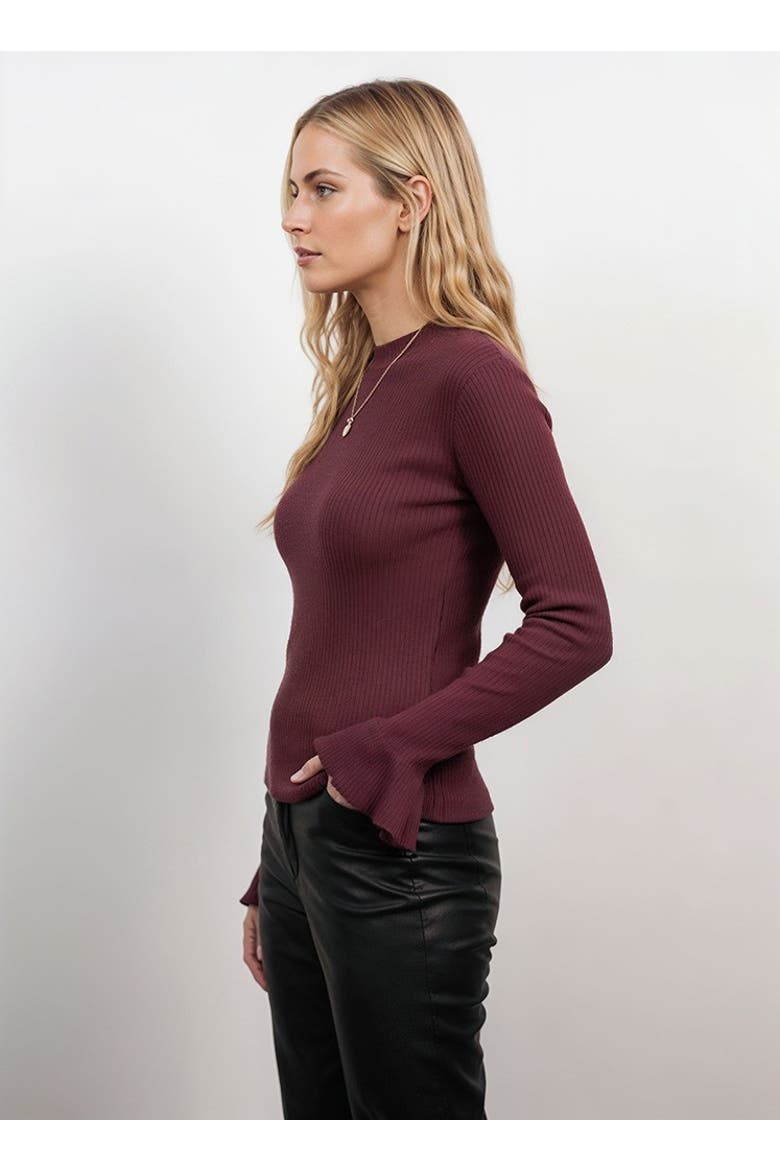 Vivi Top, Alternate, color, Burgundy