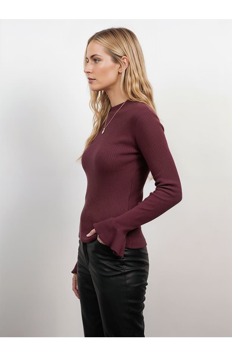 West Of Vivi Top, Alternate, color, Burgundy
