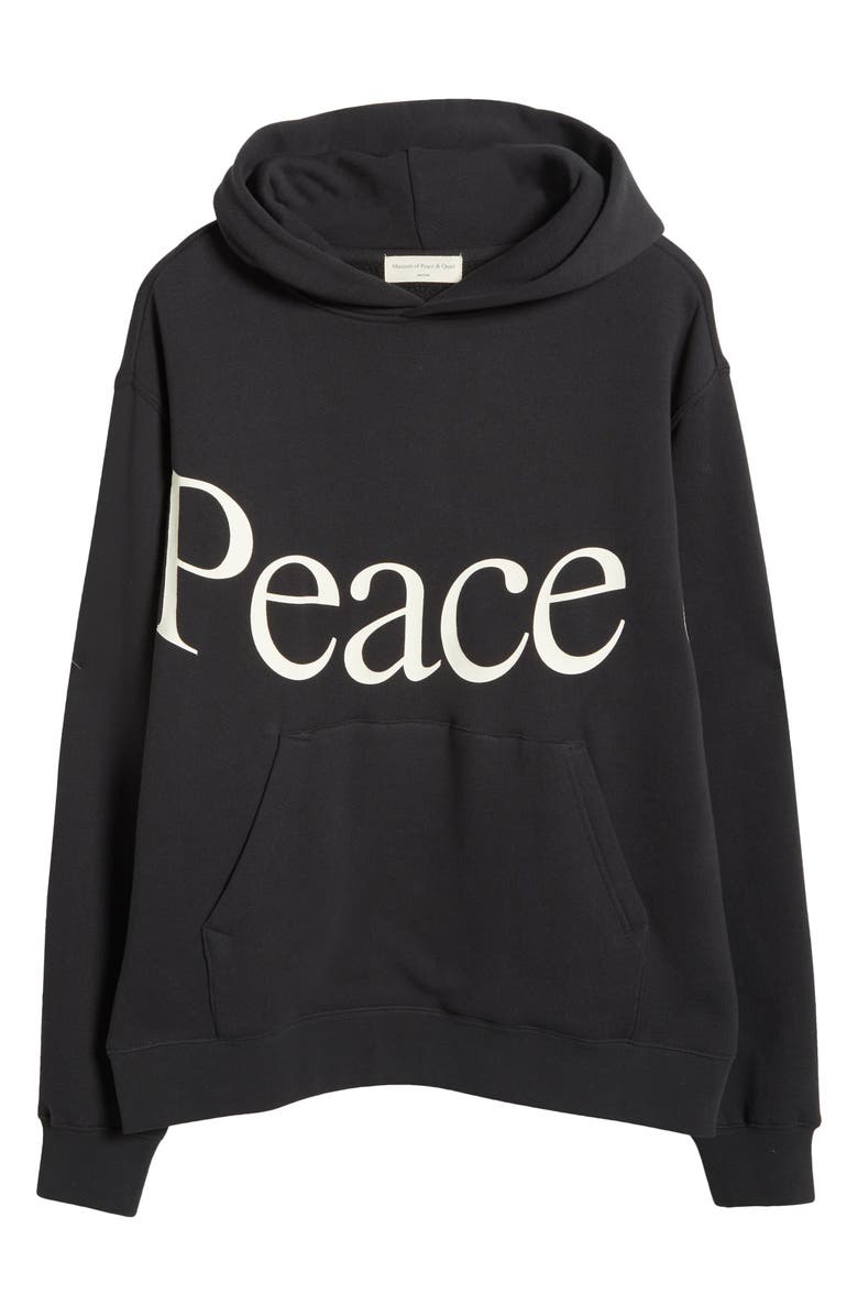 Museum of Peace & Quiet Jumbo Wordmark Pullover Hoodie, Alternate, color, Black