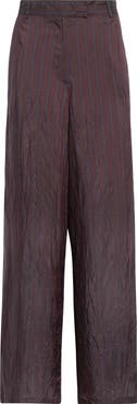 Dries Van Noten Peen Crinkled Stripe Cupro Wide Leg Pants Dries Van Noten Peen Crinkled Stripe Cupro Wide Leg Pants