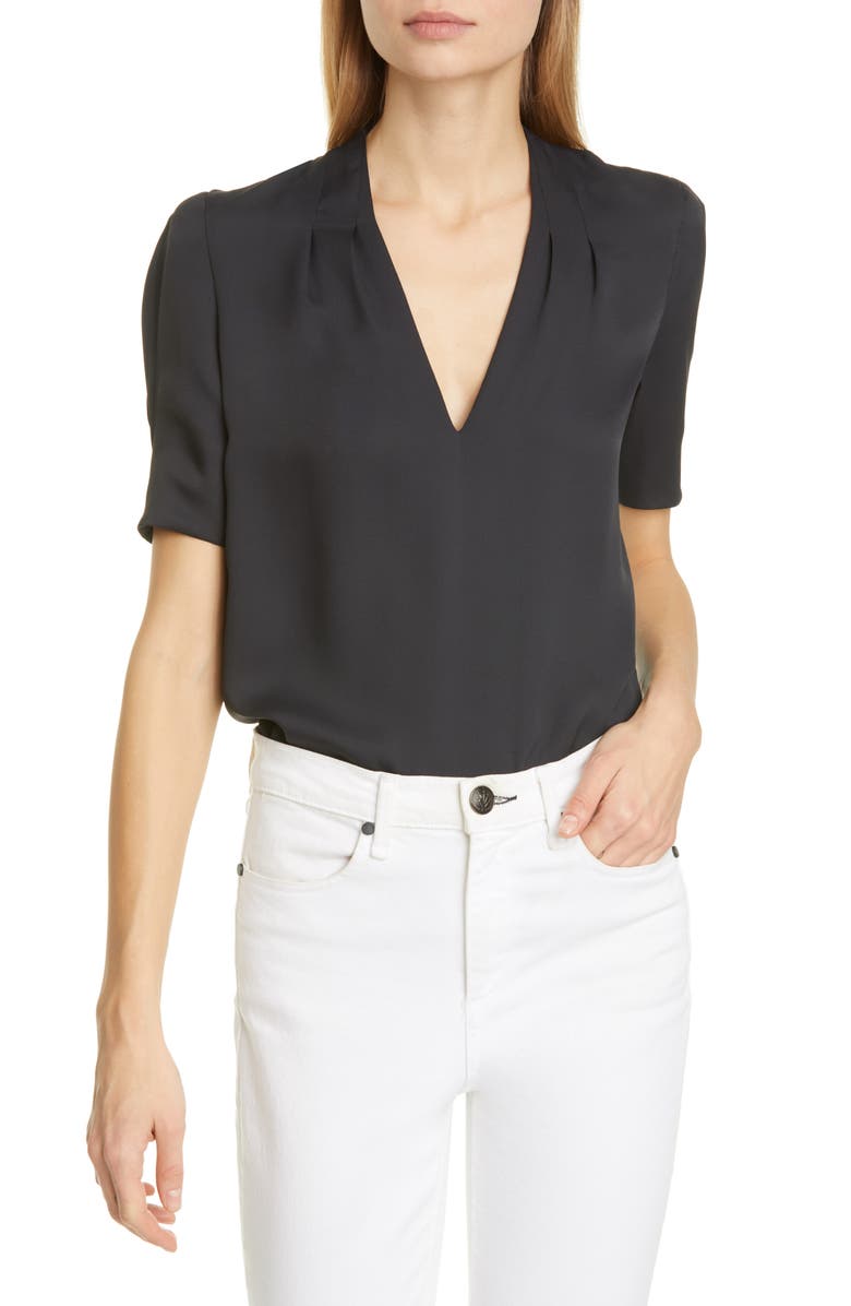 Joie Ance V-Neck Silk Blouse, Main, color, 