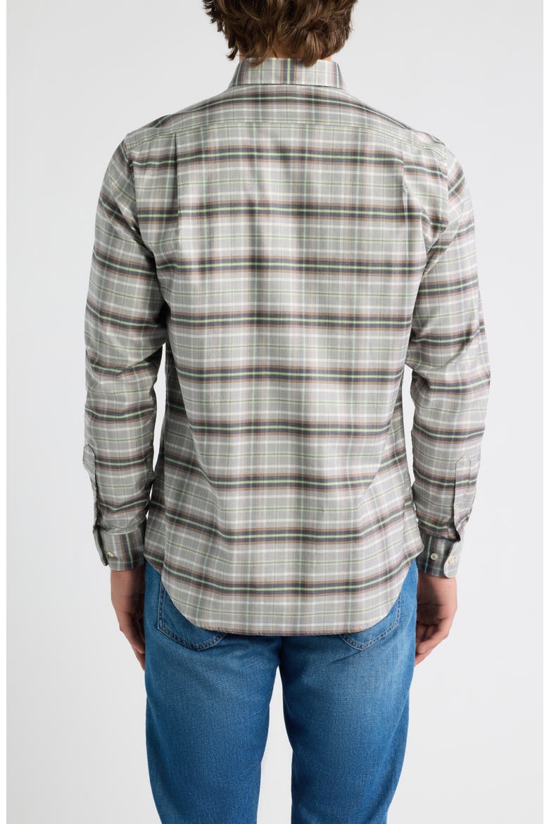 Lone Cypress Plaid Long Sleeve Button-Up Shirt, Alternate, color, LIGHT GRAY