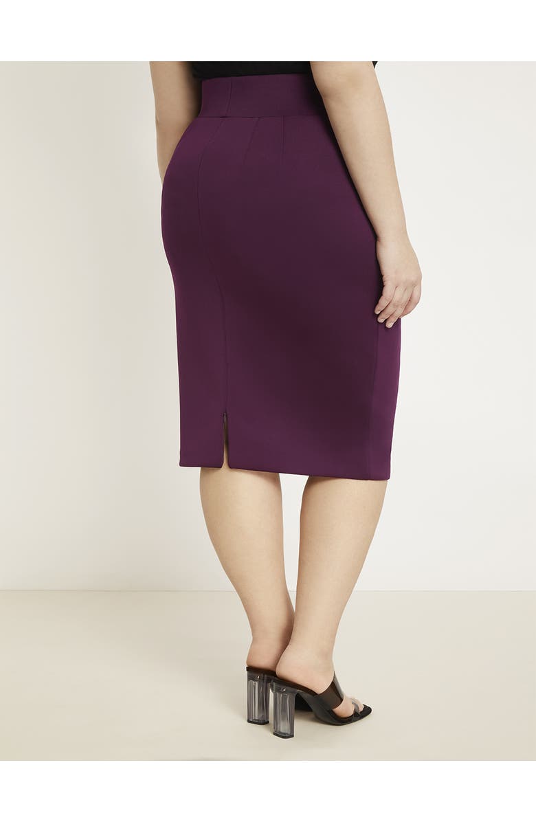 ELOQUII Neoprene Pencil Skirt, Alternate, color, Potent Purple