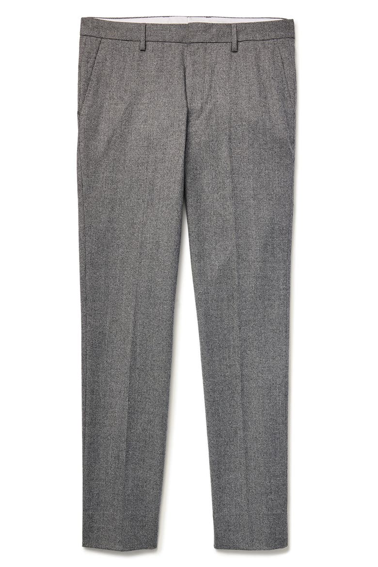 Jetsetter Italian Wool Dress Pants, Alternate, color, GREY PRINCE OF WALES