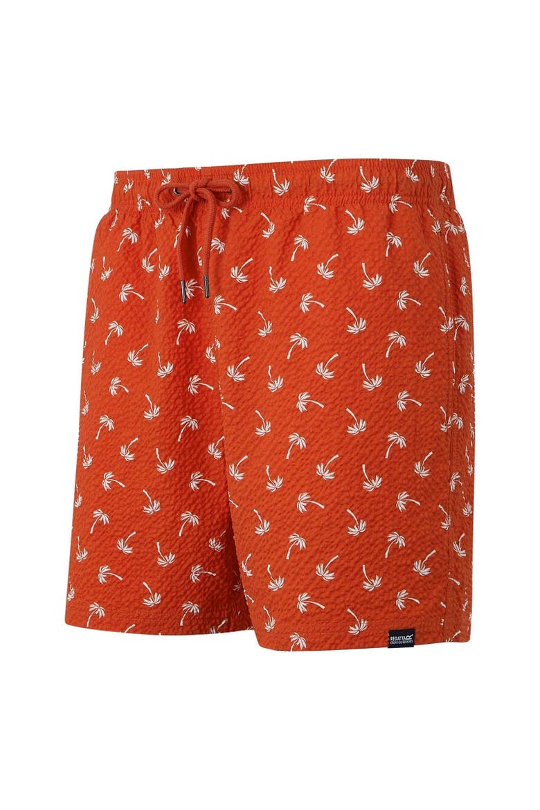 Loras Palm Swim Shorts, Alternate, color, Poppy Red