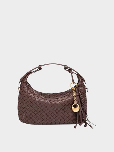 Camilla Genuine Sheep Leather Woven Shoulder Bag