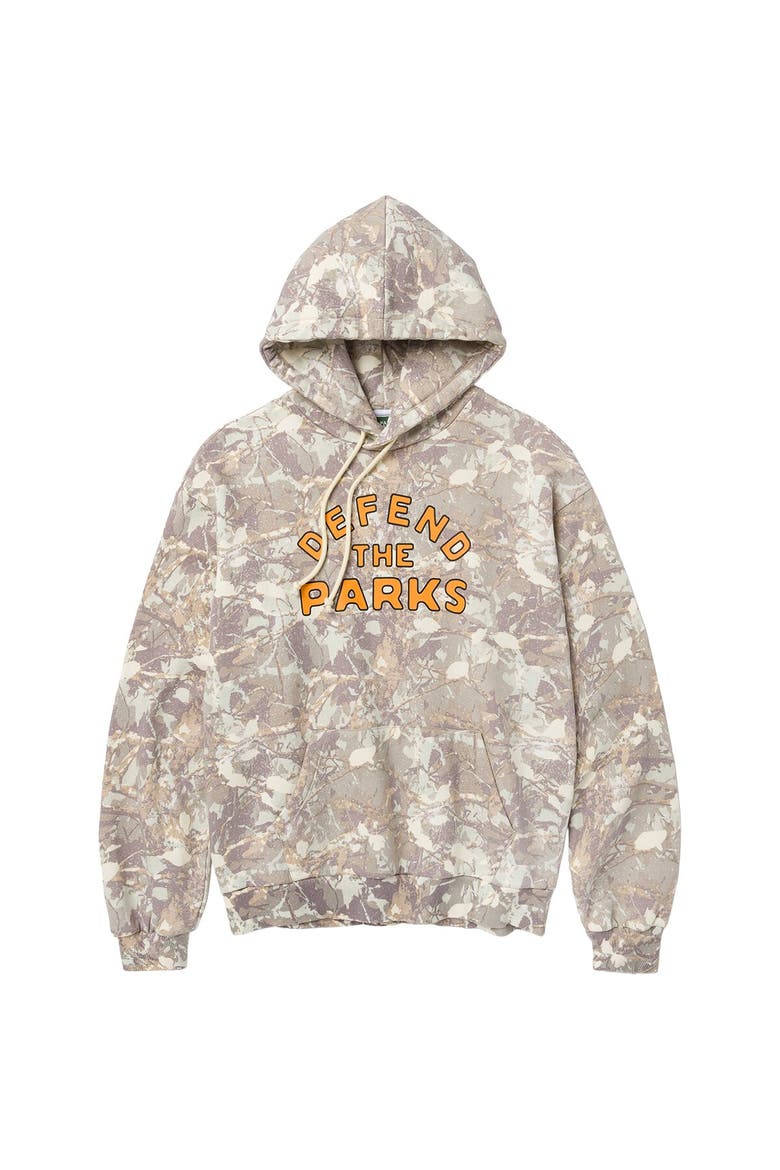 Defend The Parks Bear Hoodie, Alternate, color, Camo