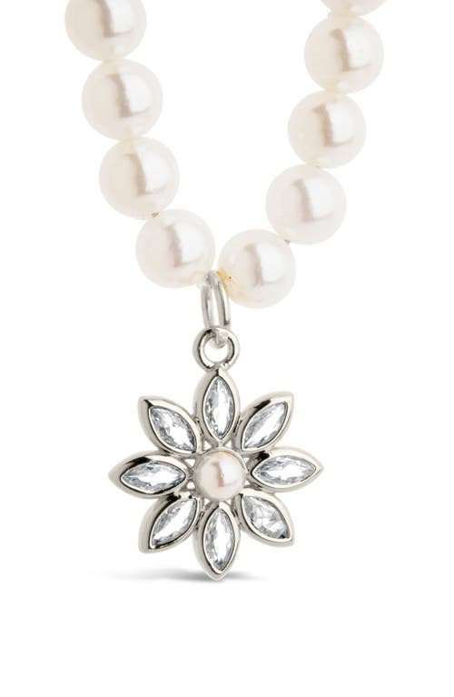 Sterling Forever Esti Cz Beaded Pearl Necklace