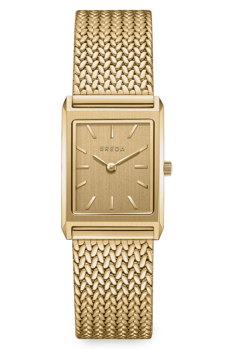Virgil Tethered Mesh Strap Watch, 20mm, Main, color, GOLD