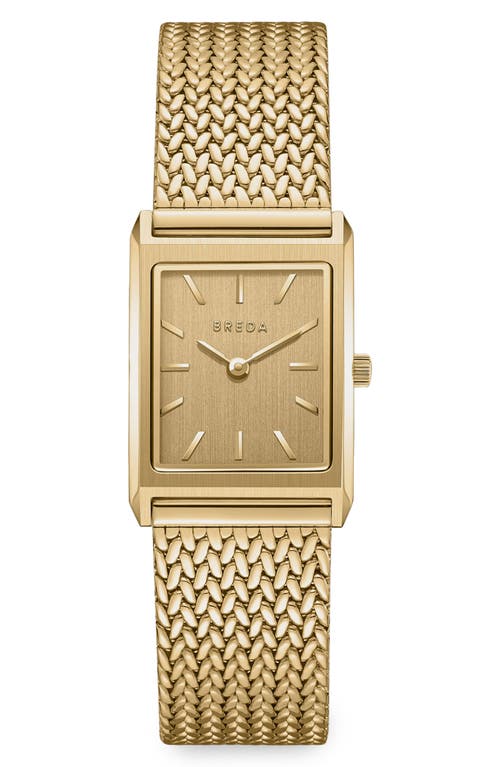 Breda Virgil Tethered Mesh Strap Watch, 20mm In Gold