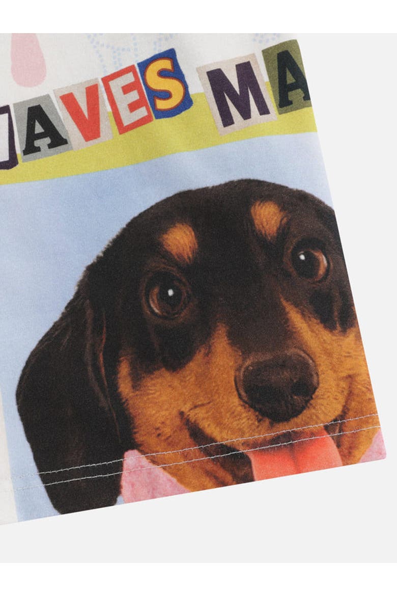 Dachshund Collage Off-the-Shoulder Tee, Alternate, color, White