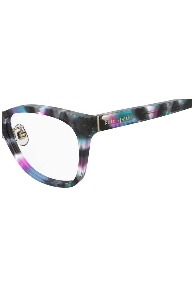 posi 53mm cat eye optical glasses, Alternate, color, GREEN PINK HAVANA