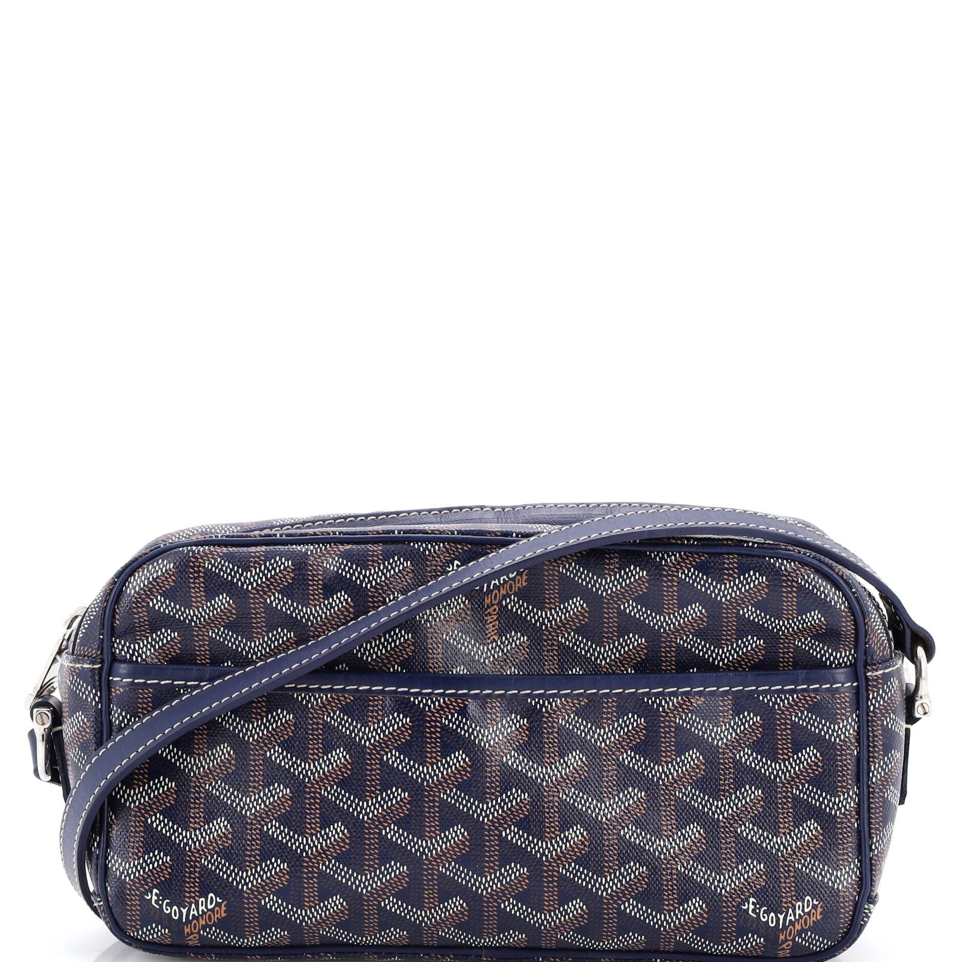 Pre-Owned Goyard Cap Vert Bag Coated Canvas, Main, color, Blue