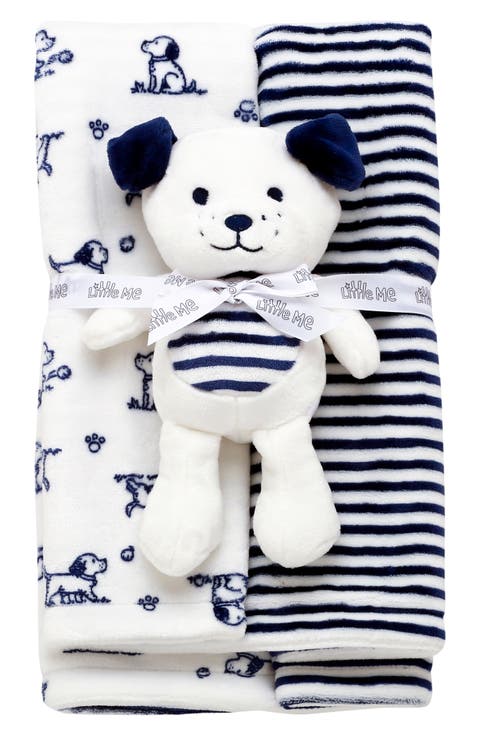 Kids' 2-Ply Puppy 3-Piece Gift Set Blanket