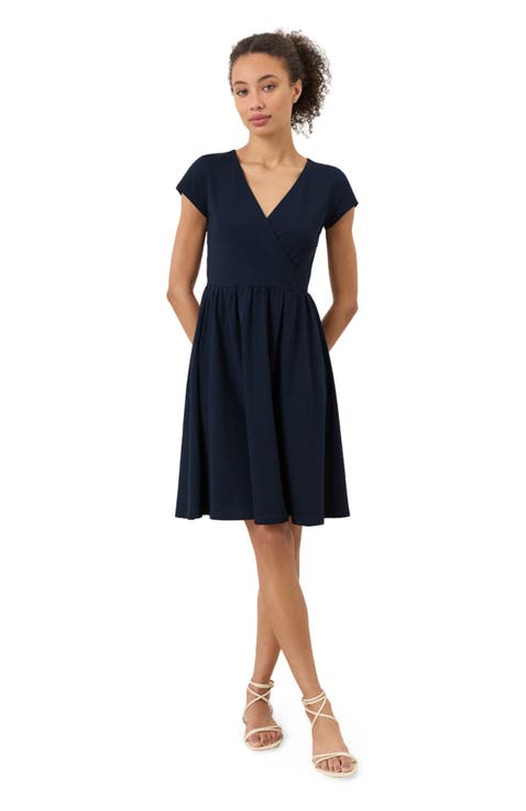 Fit & Flare Crossover Dress