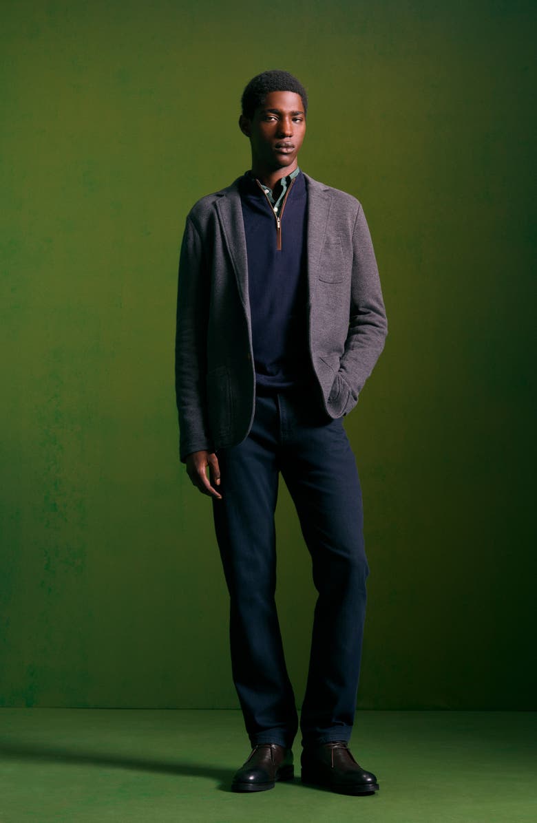 Faherty Inlet Knit Blazer, Alternate, color, Black Sky Melange