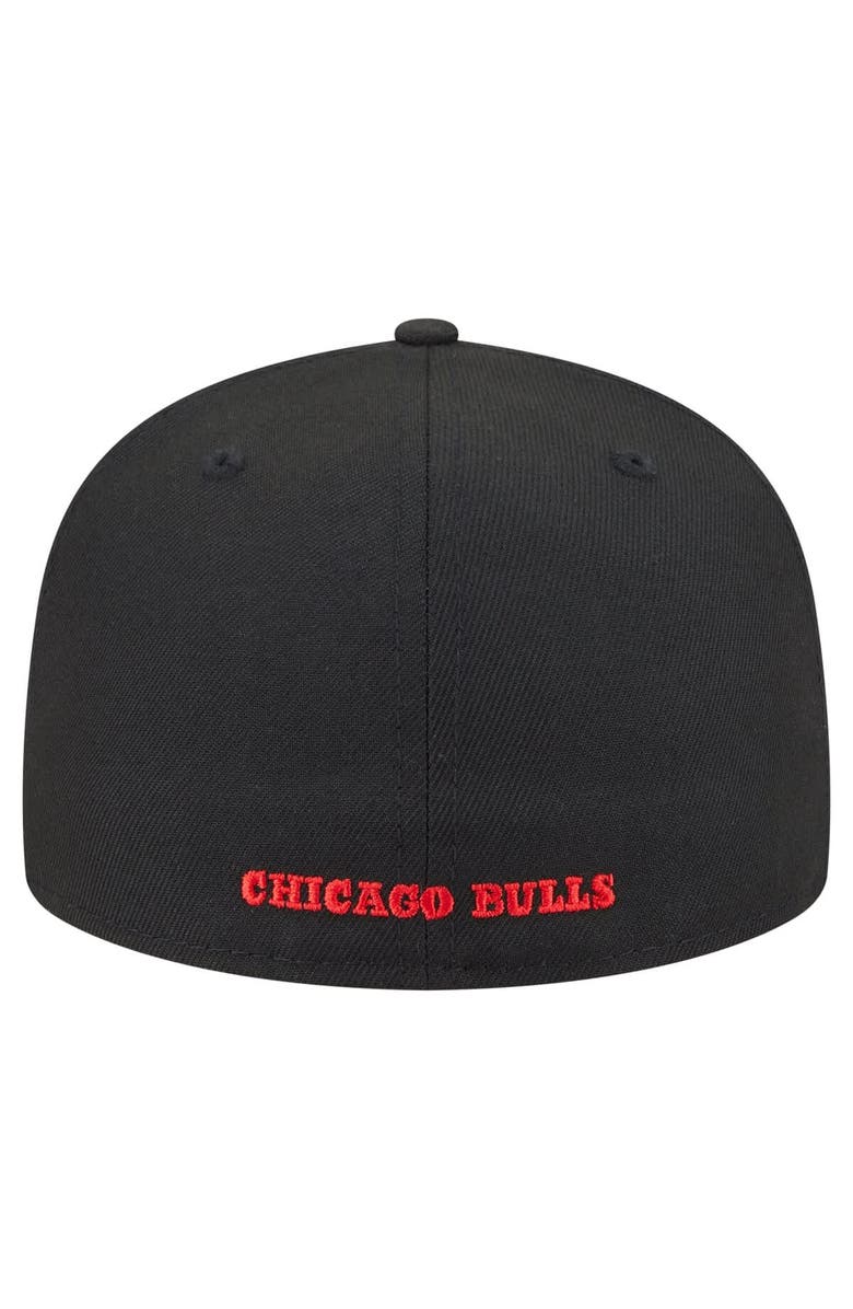 New Era Men's New Era  Black Chicago Bulls Deceptor 59FIFTY Fitted Hat, Alternate, color, 