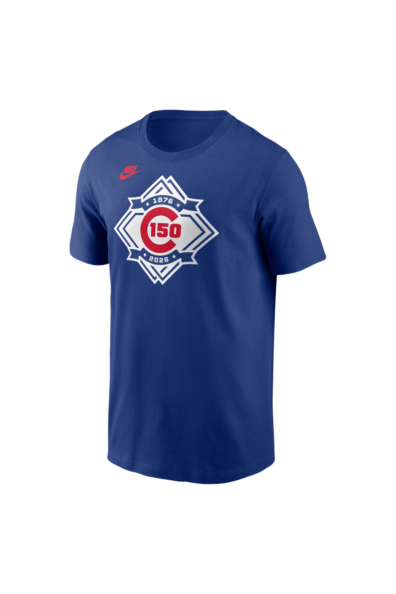 Men's Nike  Heather Royal Chicago Cubs 150th Anniversary Tri-Blend T-Shirt, Alternate, color, Heather Royal