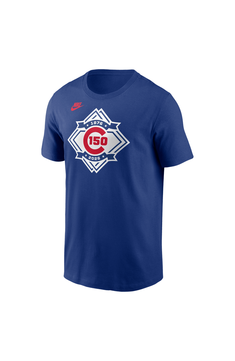 Nike Men's Nike  Heather Royal Chicago Cubs 150th Anniversary Tri-Blend T-Shirt, Alternate, color, Heather Royal