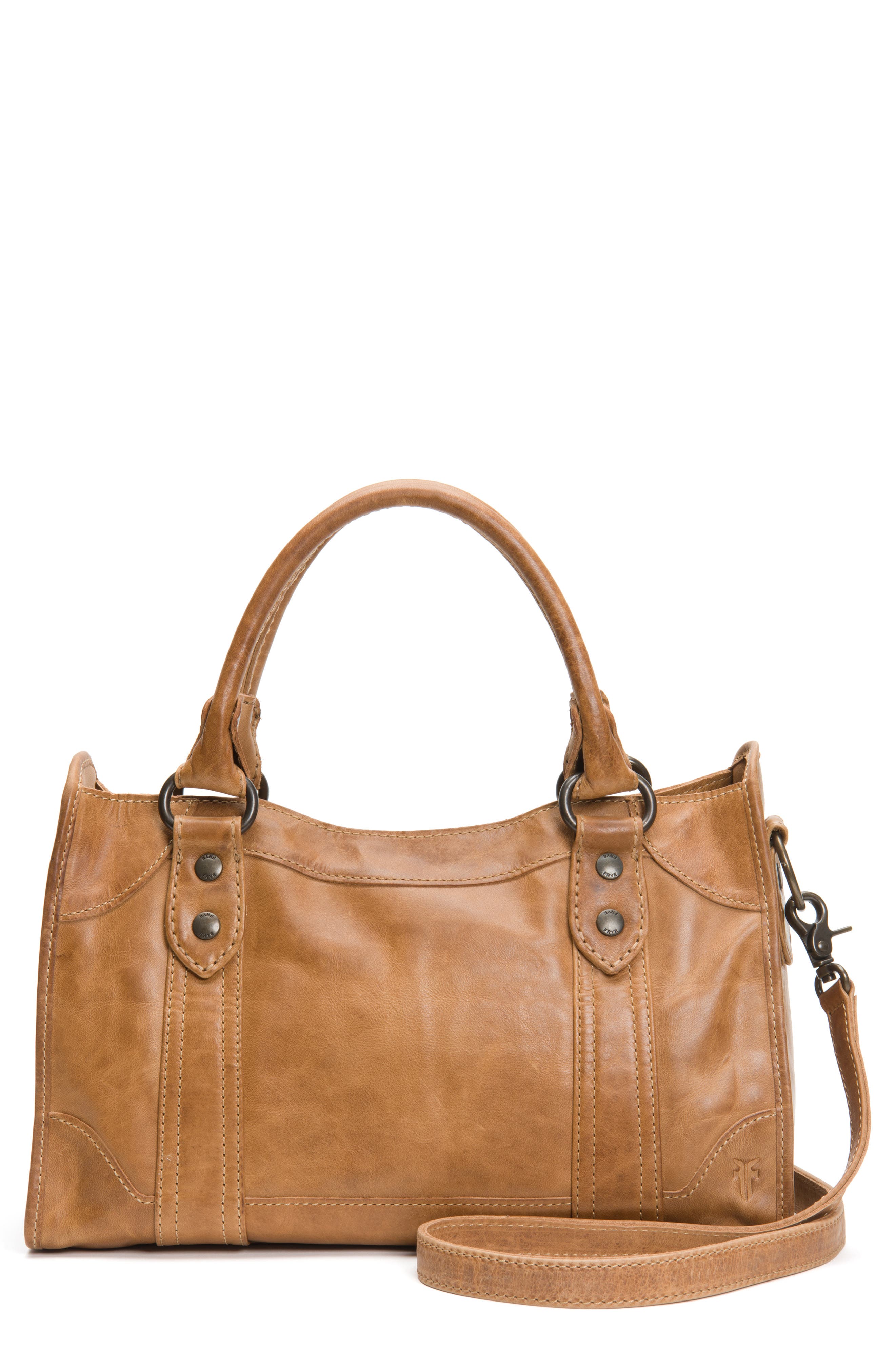 'Melissa' Washed Leather Satchel, Alternate, color, BEIGE
